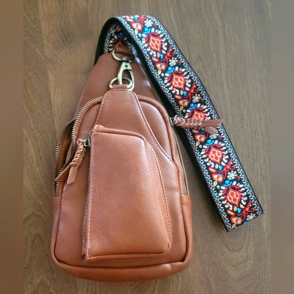 Antik Kraft Crossbody Bag Boho - Tasha Webbing Strap Sling - Picture 1 of 7